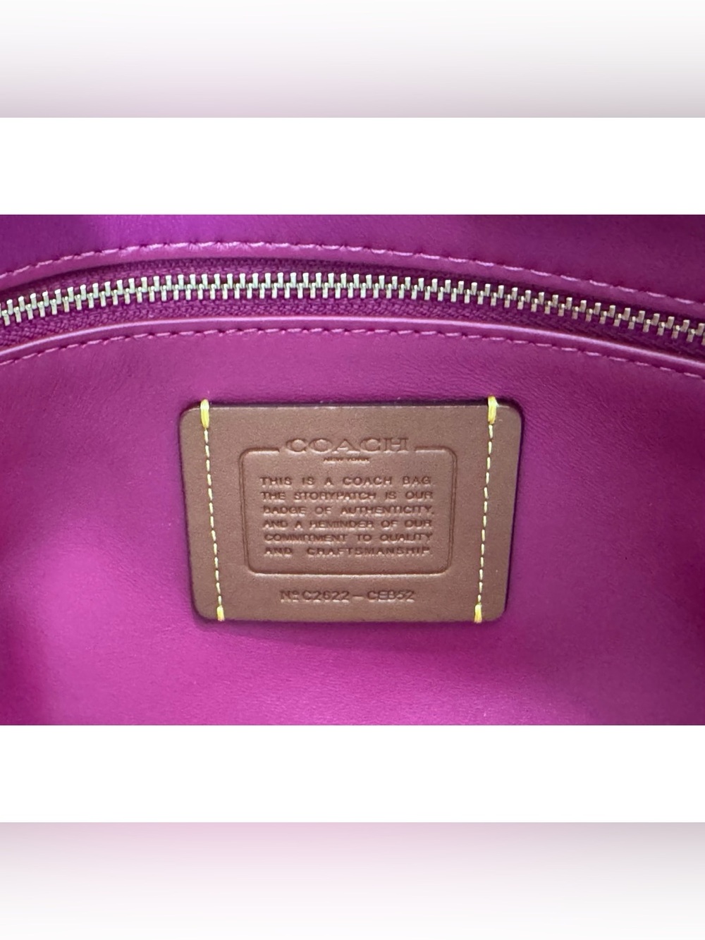 COACH Chelsea Shoulder Bag 30, DARK FUCHSIA SUEDE - Picture 8 of 10